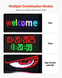 Programmable LED Sign, P10 Full Color Flexible Digital Scrolling Panel, DIY Custom Text Pattern GIF V952-YPGDGGP40X14IBSC9001V3