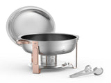 Chafing Dish Buffet Set, 5 Qt 4 Pack, Stainless Steel Chafer with 4 Full Size Pans, Round Catering V952-YXBXGSTGK4JTIXCAPV0