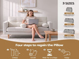 Giselle wedge pillow headboard with non-flattening shredded foam core, perfect for dorm reading or HBP-HRNECK-COR-WH-D