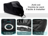 Motorcycle Cover Waterproof, Cold And Weather Resistant 190T Black Protects From Dust V1188-MS-227-1577