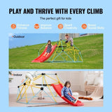 Climbing Dome, 8FT Geometric Dome Climber with Slide, for Kids 3 to 9 Years Old, Jungle Gym Supports V952-JHPDYX10FTHT5WB8CV0