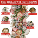 Christabelle Premium 100cm Christmas Garland Jewelled Baubles & Berries Tree Decoration Ornamen 112_GUE526