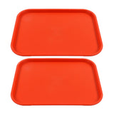 2Pcs Fast Food Tray Stackable Rectangular Light Weight Anti Slip PP Food Service Tray for V1294-YM0523-3118220048514