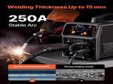 Pro MIG Welder, 250Amp Pluse Mig Welding Machine, 5-in-1 Synergic Welder Machine MIG Pluse/Gas V952-MIGYXHJ5H125812USV3