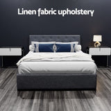 Artiss Bed Frame Double Size Gas Lift Charcoal VILA BFRAME-E-VILA-D-CHAR-ABC