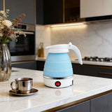 Small Portable Foldable Electric Kettle, Travel Collapsible Hot Water Boiler for Coffee Tea, V1369-AZ3-W-13511