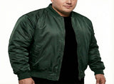 Plus Size Quilted Jacket Zip Up Classic Padded Flight Flying Winter Big & Tall - Bottle Green V563-BR-BJACK-BTLGRN-6XL