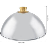 Stainless Steel Kitchen Restaurant Dining Food Serving Platter Lid Dome Plate Cover V1294-YM0901-JY20185-01
