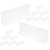 20Pcs Clear Shelf Dividers for Wire Shelving Cabinet and Closet Organization V1369-AZ3-W-20826