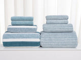 Clearance 8 Pack Plush Absorbent 100% Cotton Bath Towel Set, 2 Bath Towels 4 Hand Towels 2 V1189-WXFWAL-20260319-00313