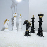 Chess Resin Decor Ornament Figurines Queen Knight Statue Collection Object Sculptural Models of V1369-AZ3-W-11587