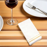 Elegant White Paper Napkins with Edge for Parties and Events, 100 Count Disposable Napkins V1366-AZ2-W-16062