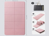 Pink Foldable Yoga Mat - Portable Thick Non-Slip Fitness Exercise Mat for Home Gym and Travel V888-ELOSUNG51126