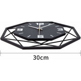 Wall Clock Wood Metal 30Cm Silent Non Ticking Clock Living ROom Bedroom Kitchen Office Large V1188-MS-227-2793