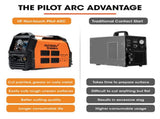 ROSSI 45A Plasma Cutter, Non-Touch Pilot ARC for Easy Cuts of Painted or Rusty Metals, DC Inverter V219-WDRPLMROC45A
