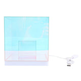 3D Cube LED Table Lamp RGB Colorful Clear Modern USB Square Table Night Light for Bedroom Living V1294-YM0901-3119240149811