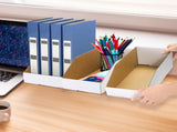 35 Pack Cardboard Storage, 12" x 6" 4.5" Corrugated Open Top Box, White Pantry Shelf Organizer V1259-DP01-A-912