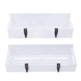 2PCS Magnetic Spice Rack for Refrigerator Strong Magnetic Shelf with 4 Removable Hooks for Holding V1294-YM0901-3118240180212
