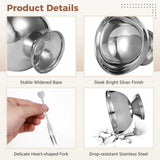 12PCS Stainless Steel Ice Cream 6.8 oz Metal Dessert Cups with Forks, Reusable Salad Serving V1369-AZ3-W-08819