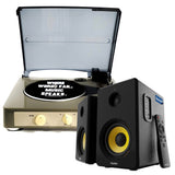 Gadhouse Brad MKII Record Player - Grey Bundled Majority D40X Bluetooth Speakers V398-GAD0102-MY