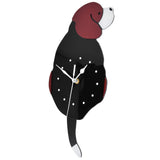 Wall Clock Swing Dog DIY Simple Fashion Silent Frameless Wall Clock With Swing Tail Home Office V1294-YM0523-3115220018611