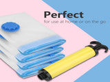 Vacuum Compressed Space Saving Storage Bags with Hand Pump Clothes Travel Organizer V1294-YM0901-JY03764-02
