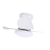 Ceiling Fan Light Flush Mount 25in Small Dimmable LED 6 Speed Quiet DC Motor for Patio Kitchen V1294-YM0901-3119250021012
