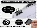 300 Pcs Medium Binder Clips Sturdy 1.25 Inch Black Paper Med Office Supplies Clamps for Teachers V1259-DP01-A-5731