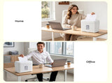 DEVANTI 8L Small Tabletop Paper Shredder 4 Sheet P4 Cross Cut Home Office SHRED-403-4S-WH