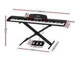 Alpha 88 Keys Digital Piano Keyboard Electronic w/ Stand EK-WP88-XBT-BK