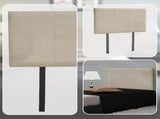 Linen Fabric Single Bed Headboard Bedhead - Beige V63-800827