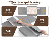Artiss Bed Sheet Organisers Box Set 8Pcs Storage King Size Bedding Foldable Grey BSO-DIY-PAP01-GYX8