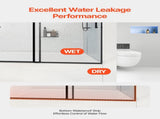 Frameless Sliding Bathtub Door, 1422-1524 mm x 1524 mm, Frameless Shower Glass Door, Frameless V952-TLYGM60W62HI3IDVNV0