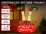 Christabelle Elf in Gift Sack Christmas Display Warm White LED Lights 86cm Decoration Yard Lawn 112_MHA611