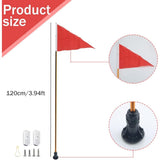 47-Inch High Visibility Kayak Safety Flag with Track Mount, Foldable Stable Base Boat Flag for V1192-AZ-W-22134