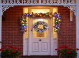 Christabelle Snowy Crown Pine Christmas 2pc Set 6cm Christmas Wreath and Garland with LED Light CMB-SENCR-WG