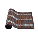 Victoria Bamboo Table Runner 140 x 33cm Dark Brown Silver V442-JTC-TABLER-BAMBOOLAR2DB-DKBROWN-RE