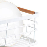 Dish Drainer Kitchen Monolayer Waterproof Cutlery Shelf Tabletop Utensil Storage Shelf White V1294-YM0703-3118230118611