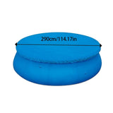 Round Pool Cover 9.5ft Solar Cover for Above Ground Pools Stock Tank Protector Hot Tub Accessories V1366-AZ2-W-16562