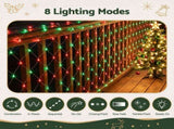 Jingle Jollys Christmas Lights 6x4m Christmas Net Lights 1000LED Red Green Festive Lighting XMAS-NE1000-4X6-RG
