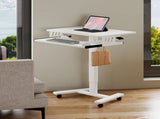 Levede Mobile Standing Desk Adjustable Height Table DH1075-WH-AU