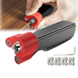 Woodworking Chamfering Tool, Manual Edge Planer Deburring Tool, Aluminum Wood Edge Trimmer for V1107-146-54393-BLA-A