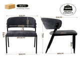 Artiss Dining Chairs Set of 4 Linen Fabric Soft Upholstered Chairs Charcoal DINC-KJ-7016-CHX4
