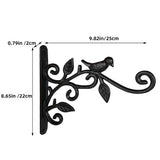 Heavy Duty Black Metal Hanging Planter Bracket Wall Hook for Outdoor Garden, Patio Plant Hanger V1192-AZ-W-22429