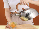 Water Kettle Stainless Steel Whistle Water Kettle Large Capacity Flat Bottomed for Gas Induction V1294-YM0703-3113230059212