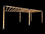 Roof Pergola Gazebo Shed Matte Black Steel Brackets DIY Kits V63-847761
