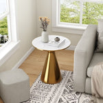 Golden Halo Round Side Table V264-TAB-730S-WHE-GD-1