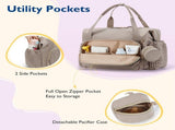 Large Capacity Diaper Bag Tote With Wide Opening Multi Pockets Changing Pad And Pacifier Case For V1237-ZY-807-331