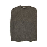 Mens 100% Shetland Ragg Wool Round Neck Knit Jumper Pullover Crew Sweater - Charcoal - XL V563-SW-CN-CHRCL29-XL
