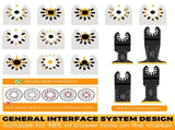 10Pcs Titanium Bimetal Oscillating Saw Blade Set Efficient Oscillating Multi Tool Blade for Cutting V1192-AZ-W-21711